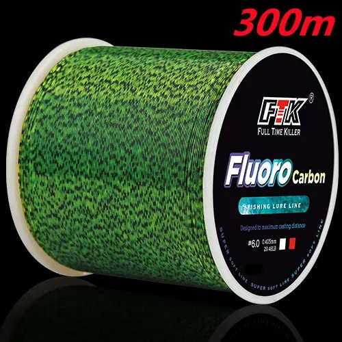 Master the Shadows: FTK Invisible Spotted Fluorocarbon Coated Fishing Line (300m/500m)