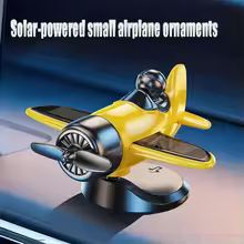 Cruising in Style: The Ultimate Solar-Powered Rotating Airplane Car Dashboard Ornament
